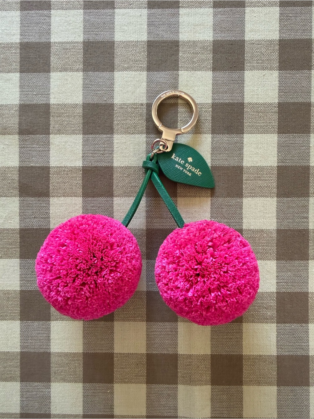 Kate Spade Raffia Cherries Bag Charm